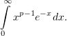 ∫∞
  xp−1e−xdx.
0
