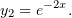 y2 = e−2x.
