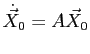 $ \dot {\vec X}_0=A\vec X_0$